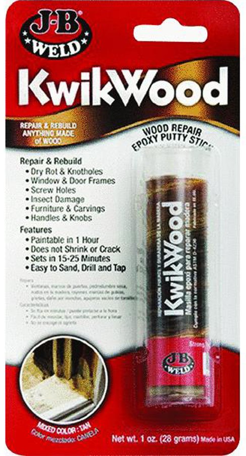 J-B Weld KWIKWOOD™ 8257 1 oz Stick Pack Light Tan Solid Epoxy Putty