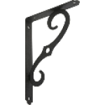 HILLMAN™ Hardware Essentials™ 852001 80 lb Steel Black Ornamental Shelf Bracket