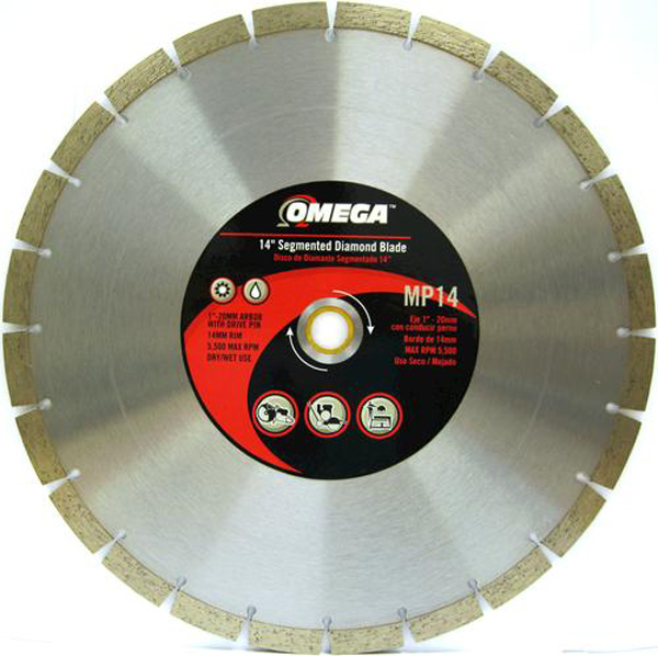 Omega Diamond Tools MP14 14 in Segmented Circular Saw Blade