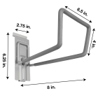 CrownWall™ LHK-L 55 lb 1 Steel Locking Loop Hook