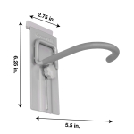 CrownWall™ BIKEHK-L 55 lb 1 Steel Locking Bike Hook