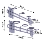 CrownWall™ FISHRK 55 lb 2 Steel Fishing Rack