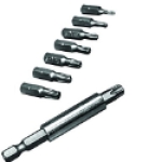 Century Drill & Tool 68017 S2 Steel Security Stardrive Bit and Holder Set