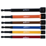 Wiha® 70486 1/4 in 5/16 in 3/8 in 7/16 in 1/2 in 9/16 in Alloy Steel 6-Piece Color Coded Magnetic Nutsetter Set