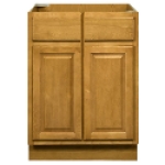 Brokering Solutions Walnut Ridge Cabinetry AOB33 2 Doors Wood Honey Oak Stain Base Kitchen Cabinet