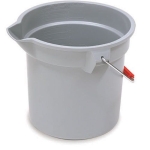 Rubbermaid ® BRUTE® FG296300GRAY 10 qt Round Plastic Utility Bucket