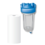 Lancaster Water Group 410-WH-5-P WHOLE HOUSE 5 MICRON FILTER PACKAGE CLEAR