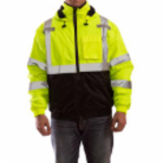 TINGLEY® J26112.2XL 2XL 210D Polyurethane Coated Polyester Fluorescent Yellow/Green High Visibility Jacket