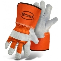 PIP® BOSS® 1JL2394L Split Cowhide Leather Orange Palm Gloves