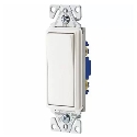 Eaton Cooper Wiring Device 7501W-BOX 120/277 V 15 A 1 Phase Back and Push Standard Grade Decorator Switch