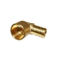 NDL Industries BRP7C-08-12 1/2 in x 3/4 in Pex x Female Sweat Brass 90 deg Pipe Elbow