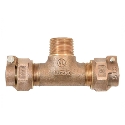 Legend Valve 313-385NL 1 in Pack Joint (CTS) x Pack Joint (CTS) x MNPT Bronze Lead-Free Pack Joint Tee