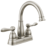 DELTA® WINDEMERE® TWO HANDLE CENTERSET BATHROOM FAUCET IN BRUSHED NICKEL