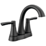 Delta Casara™ Two Handle Centerset Bathroom Faucet in Matte Black