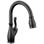 Delta® Leland® Single Handle Pull-Down Kitchen Faucet in Matte Black