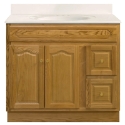 Brokering Solutions Walnut Ridge Cabinetry AOV3621D 2 Doors 36 in W Wood Traditional Top Blank Vanity Cabinet