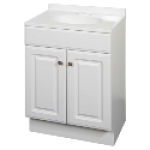 Zenith Home RBC24WW White Raised Panel Vanity with Top