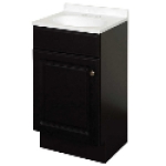 Zenith Home RBC18CH White Cultured Marble Espresso Raised Panel Vanity