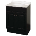 Zenith Home RBC24CH White Cultured Marble Espresso Raised Panel Vanity