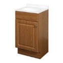 Zenith Home RBC18KK White Cultured Marble Oak Raised Panel Vanity