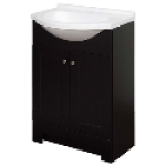 Zenith Home SEC24CH White Cultured Marble Euro Combo Vanity