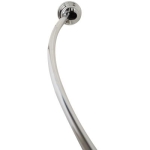 Zenith Home 35635ALSSL Chrome 72 in Aluminum Curved Dual Mt Shower Rod