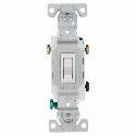 Eaton Cooper Wiring Device 1303-7W 120 V 15 A 1 Phase Back and Side Push Wire Toggle Switch