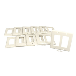 Eaton Cooper Wiring Device 2152W-BOX 0.001 in 2 Gangs White High Gloss Thermoset Plastic Threaded Mount Standard Decorator/GFCI Wallplate