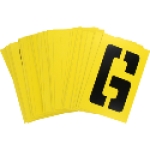 HILLMAN™ 839728 Yellow 6 in Letter and Number Stencil Set