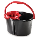 LIBMAN® 1056 4 gal Polypropylene Black Mop Bucket with Wringer