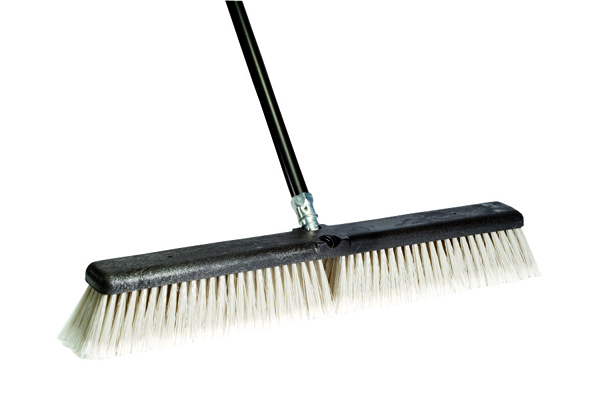 DQB Industries 08876 18 in Flagged Synthetic Gray Floor Sweep Push Broom