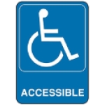 HILLMAN™ 841780 Plastic 7 in 5 in Adhesive Handicapped Sign