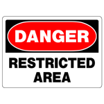 HILLMAN™ 842058 English DANGER PRIVATE AREA Aluminum Danger Restricted Area Sign