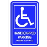 HILLMAN™ 840022 12 x 18 in Blue Plastic Handicapped Parking Sign