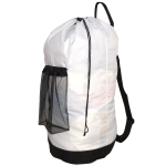 Faucet Queen FQ44025 Drawstring Mesh White/Black Extra Large Duffle Laundry Bag