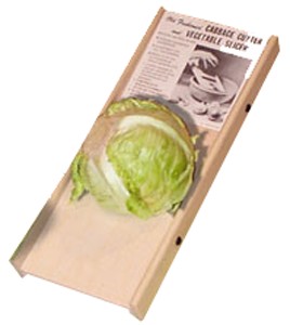 Lee 808-A 13 in Hardwood Base Stainless Steel Blade Laminated Cabbage Cutter