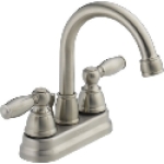 Delta Faucet Peerless P299685LF-BN 1.2 gpm at 60 psi 1/2 in MNPT Two Handle Bathroom Faucet