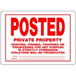 HILLMAN™ 840159 10 in 14 in Aluminum Posted Private Property Posted W/copy Sign