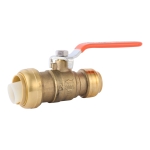 Reliance Worldwide SharkBite™ 22993LF 1 in x 3/4 in Push-To-Connect DZR Brass Lead-Free Reducing Ball Valve