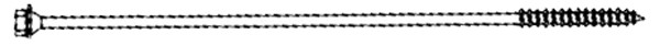 KBS 025X600 3/8 in 6 in Screw