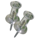 HILLMAN™ 122262 Steel Clear Plastic Head Push Pin