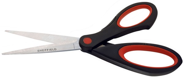 GreatNeck Sheffield Hardware 58300 Stainless Steel 5-1/2 in Ergonomic Grip Household Scissor