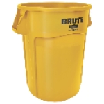 Rubbermaid ® BRUTE® RCP2632YEL 32 gal Round Cylinder Plastic Open Top Trash Can