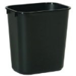 Rubbermaid ® BRUTE® FG295600BLA 28 qt Rectangle Plastic Medium Waste Basket