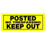 HILLMAN™ 841800 English POSTED NO TRESPASSING KEEP OUT Plastic Caution Sign