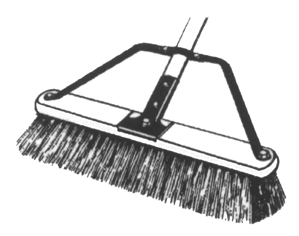 DQB Industries 08872 24 in Flagged Synthetic Gray Contractor Sweep Push Broom with Brace