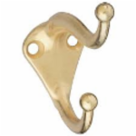 National Hardware™ N154-575 V160 Die Cast Zinc Brass 3 in Coat and Hook