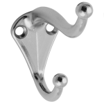 National Hardware™ N192-781 V160 Die Cast Zinc Nickel Plated 3 in Coat and Hook