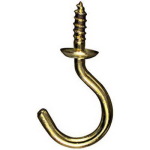 National Hardware™ N119-685 V2021 10 lb 1 in Solid Brass Cup Hook