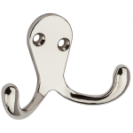 National Hardware™ N199-232 V163 Die Cast Zinc Nickel Plated 35 lb Double Clothes Hook